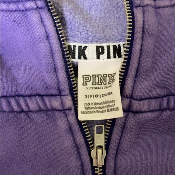 Purple Victoria’s Secret zip up hoodie - Picture 2 of 3